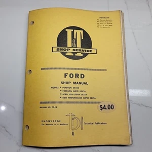 Ford I&T Shop Manual Service FO-18 Fordson Dextra 2000 Super Dextra Tractors ++ - Picture 1 of 3