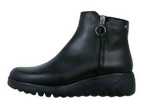 Fluchos Live: women's black wedge comfort ankle boots F2100 - Picture 1 of 5