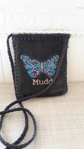 Vintage 90er Mudd Crossbody bestickt Schmetterling kleine Umhängetasche gebraucht - Bild 1 von 8