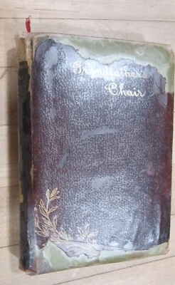 Antique "Grandfather's Chair" by Nathaniel Hawthorne - gilt edge pages - leather - Image 1 of 4