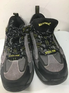 SCARPE DA LAVORO UNISEX MARCA BRAHMA PUNTA ACCIAIO TAGLIA 7 UOMO DONNA 8,5 - Foto 1 di 8