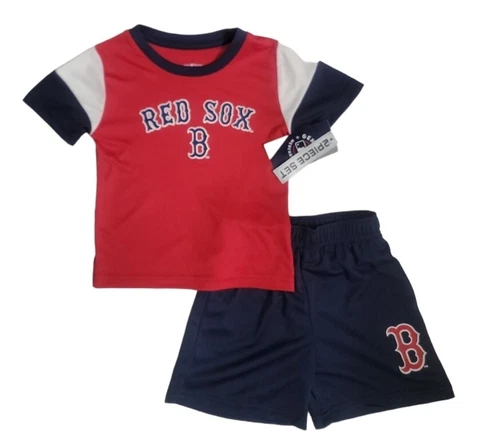 Boston Red Sox MLB Toddler Boys’ 2-Piece Jersey T-Shirt Tee & Team Shorts: 2T-3T Cover