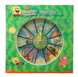 NEW Spongebob Squarepants 2002 Spin-O-Clock Wall Animated VTG Tek Time Y2K Sound - Picture 1 of 11