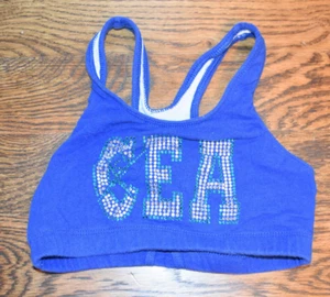 AS Adult Small Cheer Extreme CEA Bling Sports Bra Blue - Picture 1 of 3
