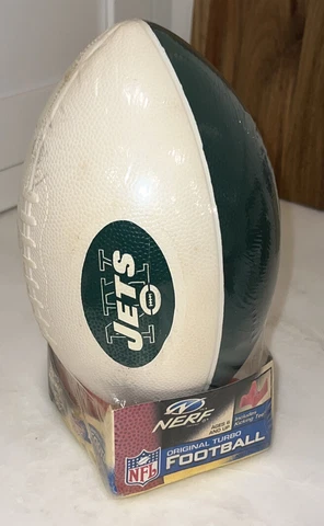 Official NERF NFL Football NY JETS New York SEALED Kenner Hasbro 1998 Super RARE Cover