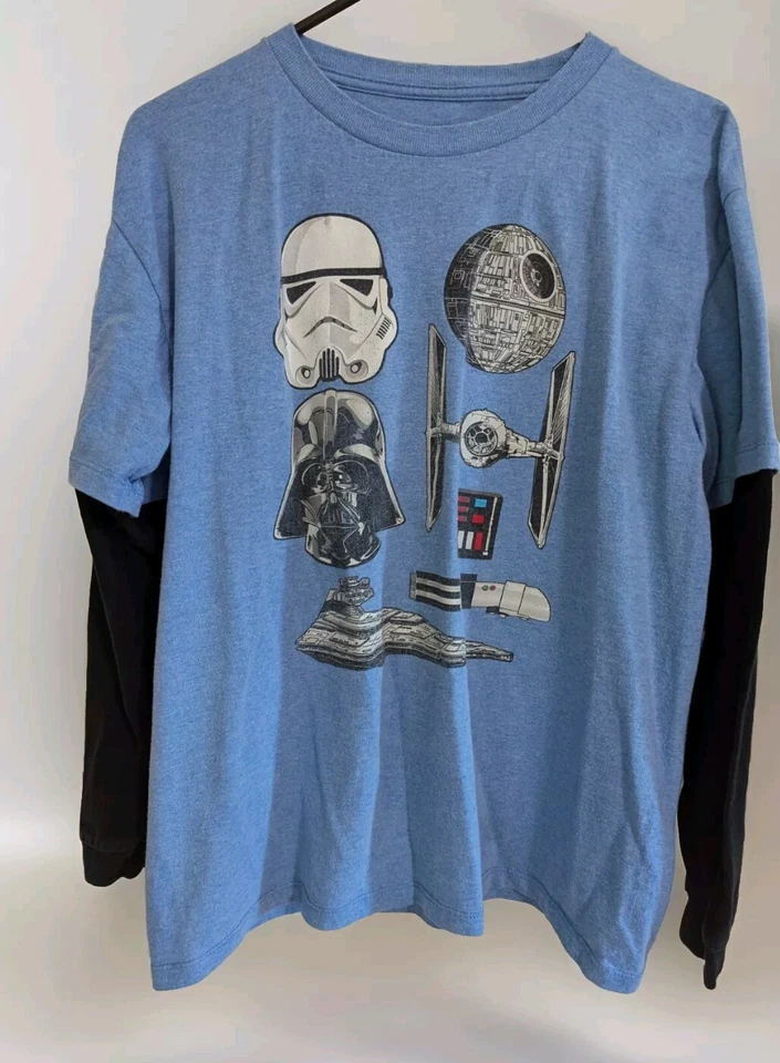 Star Wars Boy's XL Long Sleeve T-Shirt Crew Neck The Empire Graphics - Image 1 of 4