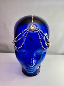 Accesorio para el cabello cadena cabeza oro y diamantes de imitación delicado Missgrace para mujer - Imagen 1 de 6