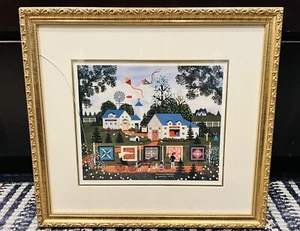 Vintage Jane Wooster Scott Signed Print Framed "Patchwork Sampler" Numbered sign - Picture 1 of 7