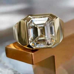 5.00 Ct Lab-Created Diamond Men's Engagement Ring 14K White Gold Finish - Picture 1 of 3