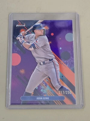 2025 Topps Finest Josh Jung #25 Purple Refractor /250 Texas Rangers - Image 1 of 2