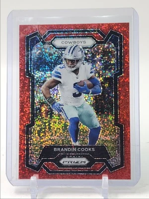Brandin Cooks 2023 Panini Prizm Red Sparkle Dallas Cowboys Q5818 Foto 1 de 2