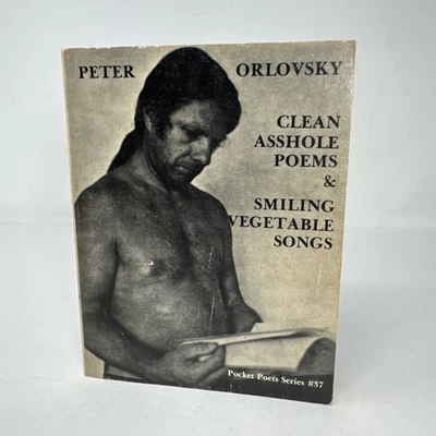 Peter Orlovsky CLEAN ASSHOLE POEMS & SMILING VEGETABLE SONGS 1978 City Lights - Image 1 of 4