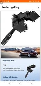 Interruptor combinado de señal de giro de faros para 01-06 Jeep Wrangler TJ con luz antiniebla - Imagen 1 de 2