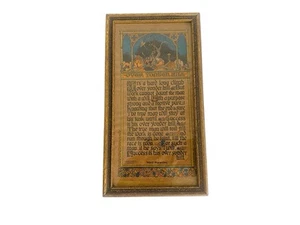 Antique Vintage Buzza Motto Print Ward Macauley Over Yonder Hill Gold Frame - Picture 1 of 9