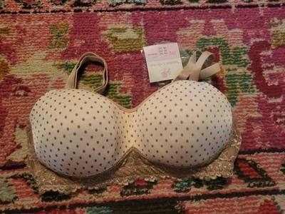 NEW NWT ABC American Breast Care 40 B  40B bra mastectomy 502 tan polka dots - Image 1 of 2