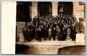 K39/ York Nebraska RPPC Postcard c1910 Business College Students 508 - Picture 1 of 2