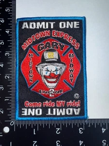 Defunct Gary Indiana Fire Shoulder Patch Obsolete “Admit One Midtown Express” - Picture 1 of 2