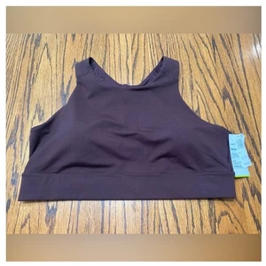 Reggiseno sportivo Old Navy donna XL supporto medio linea lunga racerback viola nuovo con etichette - Foto 1 di 9