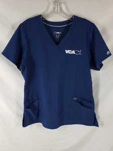 Wonder Wink VCA Animal Hospital Scrub Top Women's Size Medium Fit Blue Pre-owned - Picture 1 of 6