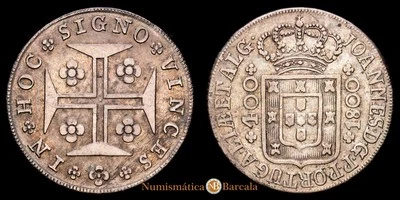  Portugal - Joao IV 400 Arroz (14,42g) 1800 Lisboa Ferr.Vaz#JR32 MBC+ Foto 1 de 3