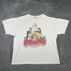 Vintage Disney Shirt Adult 2XL DISNEY PRINCESS Designs Where Girls Are 90s USA - Picture 1 of 18