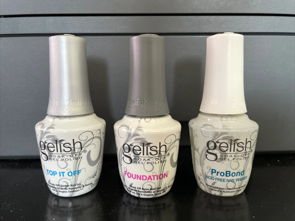 Gelish Gel Polish UV/LED 0.5fl.oz Gelish Base Coat & Top Coat & Pro Bond Foto 1 de 1
