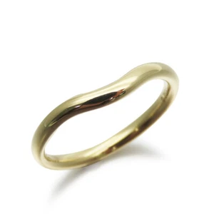 USADO TIFFANY & Co. Anillo banda curva EE. UU. 4-4,5 K18 oro amarillo 2,1 g a... - Imagen 1 de 7