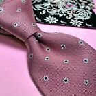 JOS A BANK Traveler 100% Silk Tie, Pink Floral Style, Stain Resistant. NEW, NWT 