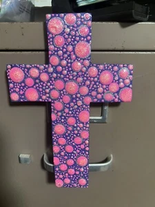 Wood Cross, “Handmade & Painted” One-of-a-kind! - Picture 1 of 1