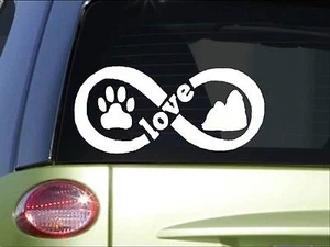 Shih Tzu Infinity sticker *H396* 4 x 8.5 inch vinyl dog love decal - Imagen 1 de 1