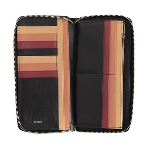 DUDU Cartera Mujer Grande con Cremallera RFID en Piel Napa Zip Around 14 Bolsill - Picture 1 of 58