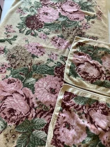 Toallas Ralph Lauren Vintage 1 Baño 2 Paños Floral Rosa Multi Algodón Acanalado - Imagen 1 de 19