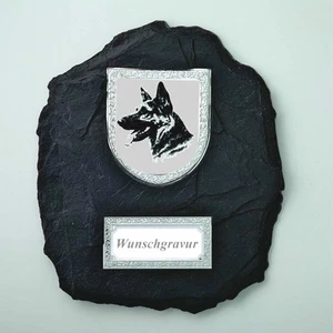 Ehrentafel / Auszeichnung Ehrenpreis Schieferlook Schäferhunf mit  Wunsch-Gravur - Bild 1 von 1