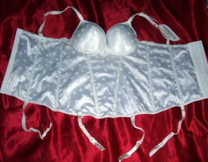 Himmlische Glanz Satin Straps Corsage 70 B ivory Linga Dore Torselett NEU (q88) - Bild 1 von 7