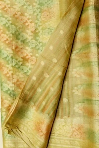 Pure Silk Saree Tussar Sari 100% Silk Vintage Indian Fabric Recycled TSS2248 - Picture 1 of 9