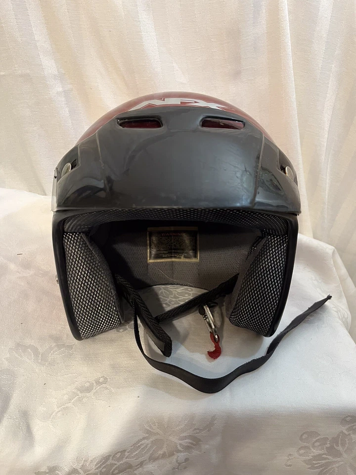 AFX Motorcycle Open Face Helmet Visor Large Shiny Red FX-75 DOT - Image 1 of 4