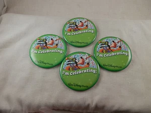 Walt Disney World "I'm Celebrating pin" 3" PAIR 2 PINS - Picture 1 of 3
