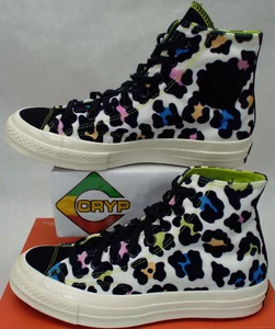 Womens 10.5 Converse CTAS 70 Hi Color Leopard Call The Wild Velvet Shoes 572369C - Picture 1 of 4
