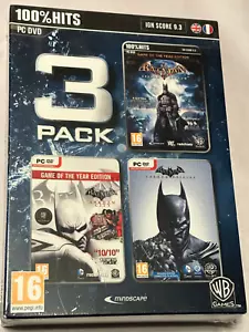 Batman Arkham 3 Pack Trilogy Arkham City, Origins, Asylum PC Sammlung *NEU* - Bild 1 von 5