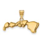 Gold Plated Sterling Silver Polished Hawaii State Shaped Pendant 8x24mm