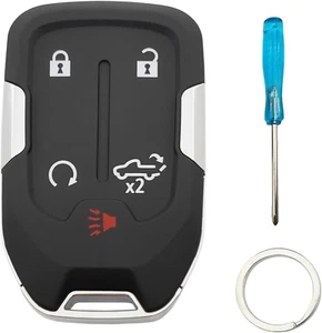 Key Fob Cover for 2019-2022 Chevy Silverado & GMC Sierra, 5 Buttons, No Chip - Picture 1 of 12