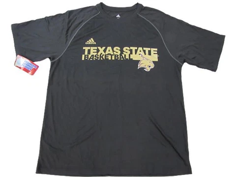 New Texas State Bobcats Basketball Mens Sizes M-L-2XL Black Adidas Shirt Cover