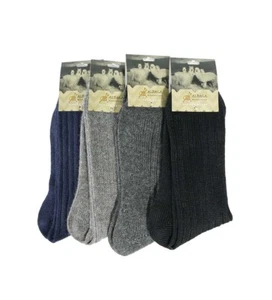 Calcetines de punto de lana de alpaca unisex gruesos suaves cálidos talla pequeña mediana grande unisex - Imagen 1 de 41
