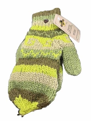 Guantes Nuevos! Guantes/mitones Earth Ragz 100 % lana sin dedos forrados de vellón talla única Foto 1 de 3