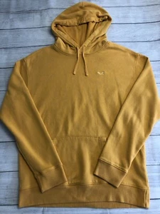 Hollister Sudadera Para Hombre Grande Sudadera con Capucha Pullover Amarillo Mezcla de Algodón - Imagen 1 de 5