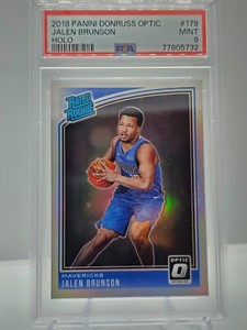 2018-19 Donruss Optic #179 Jalen Brunson Holo Rated Rookie PSA 9 RC 