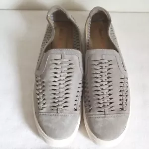 Hush Puppies Sneakers Frost Gray Suede Woven Size 9.5 - Picture 1 of 7