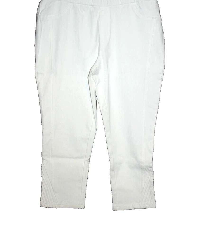 Pantalones Cortos H by Halston Ultra Tejidos Blanco Brillante Pequeño 16 16P NUEVO en Bolsa 34X23 Foto 1 de 1