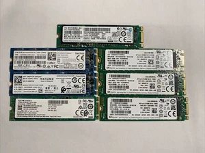 Seven (7) Assorted M.2 SATA SSDs - Samsung, SanDisk, SK Hynix, Lite-On All 128GB - Picture 1 of 5