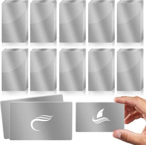 weparmeety 100 Pcs Sliver Metal Engraving Blanks Colorful Aluminum Sheet Laser - Picture 1 of 7